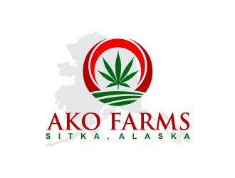 AK O FARMS logo design by mutafailan