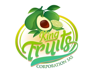 King Fruits Corporation SAS logo design by DreamLogoDesign