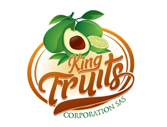 King Fruits Corporation SAS logo design by DreamLogoDesign