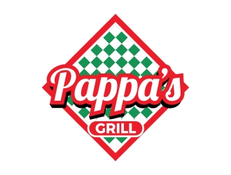 Pappa’s Grill logo design by MarkindDesign