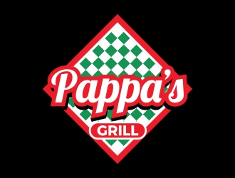 Pappa’s Grill logo design by MarkindDesign