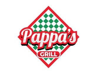 Pappa’s Grill logo design by MarkindDesign