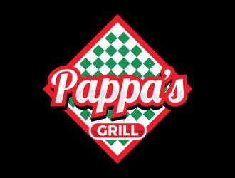 Pappa’s Grill logo design by MarkindDesign