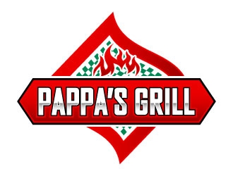 Pappa’s Grill logo design by daywalker