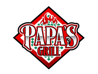 Pappa’s Grill logo design by daywalker