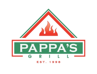 Pappa’s Grill logo design by thebutcher
