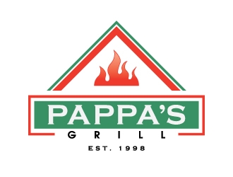 Pappa’s Grill logo design by thebutcher