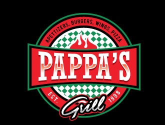 Pappa’s Grill logo design by REDCROW