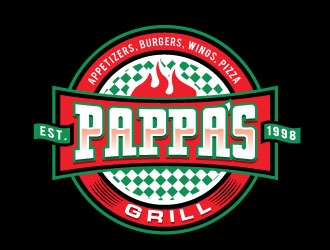 Pappa’s Grill logo design by REDCROW