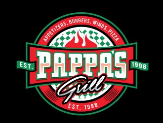 Pappa’s Grill logo design by REDCROW