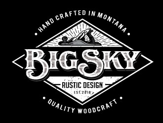 Big Sky Rustic Design logo design by REDCROW
