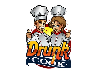 Drunk Cook logo design by DreamLogoDesign