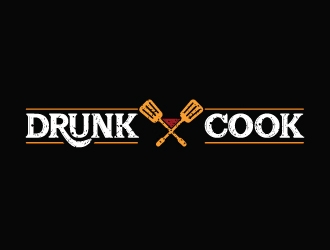 Drunk Cook logo design by Boomstudioz