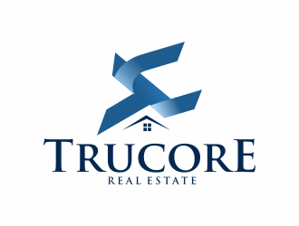 TruCore Real Estate logo design by Mahrein