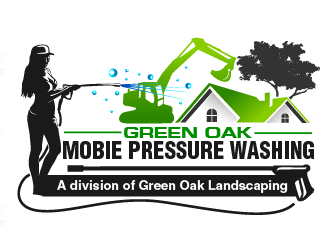 Green Oak Mobie Pressure Washing   A division of  Green Oak Landscaping logo design by THOR_