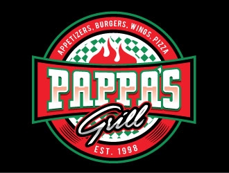 Pappa’s Grill logo design by REDCROW