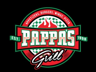 Pappa’s Grill logo design by REDCROW