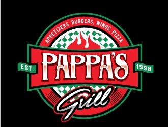 Pappa’s Grill logo design by REDCROW