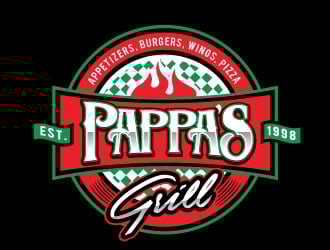 Pappa’s Grill logo design by REDCROW