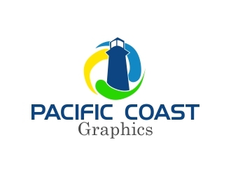 Pacific Coast Graphics logo design by ElonStark