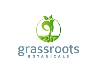 grassroots botanicals  logo design by josephope