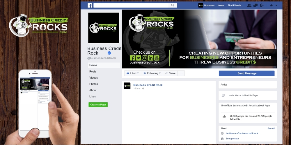 Business Credit Rocks  logo design by amar_mboiss