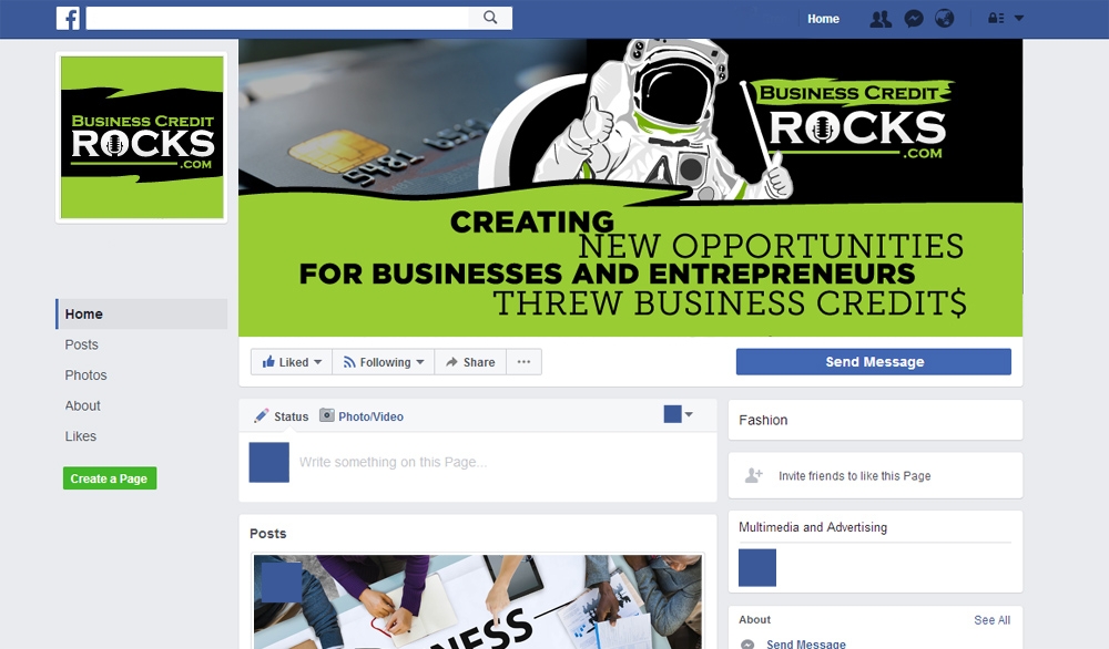 Business Credit Rocks  logo design by scriotx