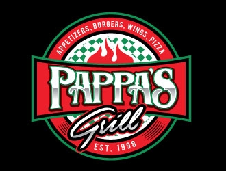 Pappa’s Grill logo design by REDCROW