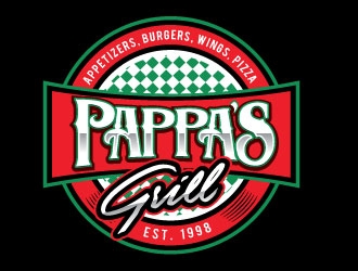Pappa’s Grill logo design by REDCROW