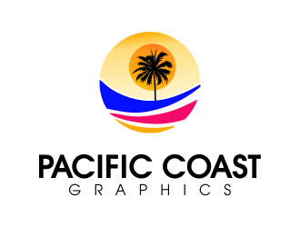 Pacific Coast Graphics logo design by JessicaLopes