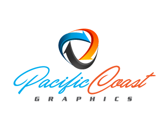 Pacific Coast Graphics logo design by tec343