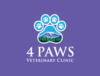 4 Paws Veterinary Clinic logo design by Andri