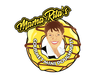 Mama Rita’s Gourmet Mini Doughnuts logo design by Kruger