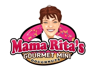 Mama Rita’s Gourmet Mini Doughnuts logo design by amar_mboiss