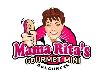 Mama Rita’s Gourmet Mini Doughnuts logo design by amar_mboiss
