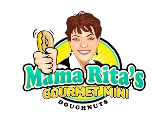 Mama Rita’s Gourmet Mini Doughnuts logo design by amar_mboiss