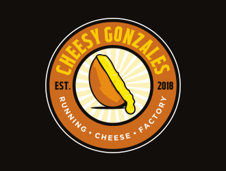 CHEESY GONZALES - running.cheese.factory logo design by jm77788