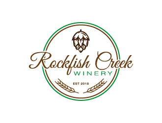 Rockfish Creek Winery logo design by ARALE
