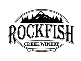 Rockfish Creek Winery logo design by nikkl