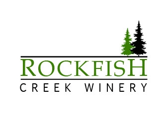 Rockfish Creek Winery logo design by nikkl