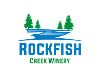 Rockfish Creek Winery logo design by EkoBooM