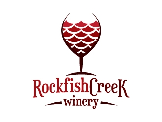 Rockfish Creek Winery logo design by alxmihalcea