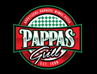 Pappa’s Grill logo design by REDCROW