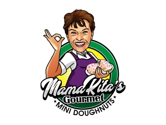 Mama Rita’s Gourmet Mini Doughnuts logo design by Aelius