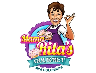 Mama Rita’s Gourmet Mini Doughnuts logo design by Aelius