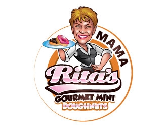 Mama Rita’s Gourmet Mini Doughnuts logo design by invento