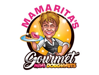 Mama Rita’s Gourmet Mini Doughnuts logo design by invento
