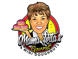 Mama Rita’s Gourmet Mini Doughnuts logo design by gogo