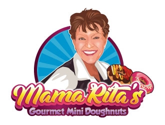 Mama Rita’s Gourmet Mini Doughnuts logo design by Suvendu