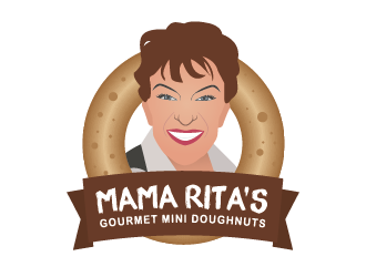 Mama Rita’s Gourmet Mini Doughnuts logo design by spiritz
